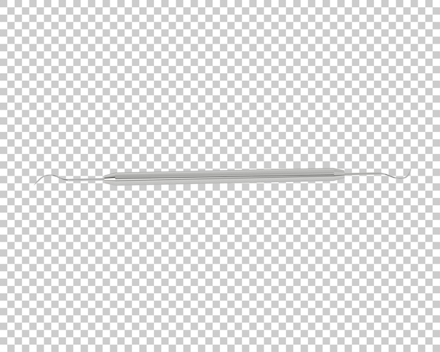 Dental pick na przezroczystym tle ilustracji renderowania 3d