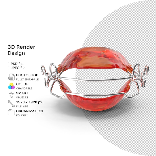 PSD dental tooth retainer 3d modeling psd file realistic
