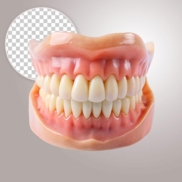 PSD Зубные облицовки на зубах человека, изолированные на прозрачном фоне