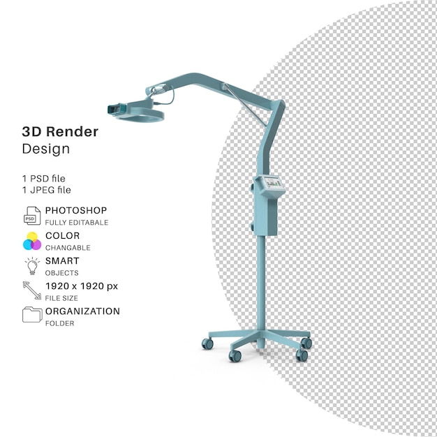 PSD dental whitening machine 3d modeling psd file realisti