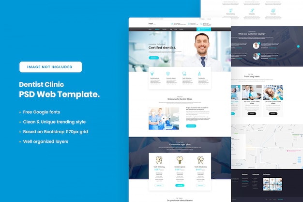 Dentist clinic web template