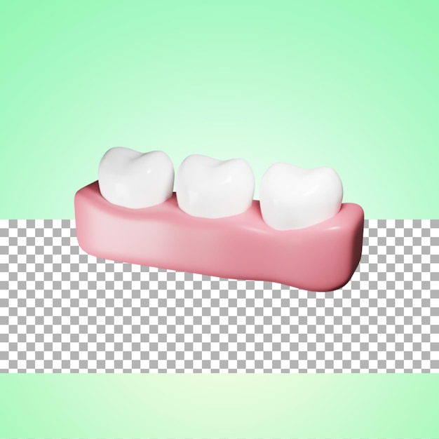 PSD dentista giorno denti sani rendering 3d