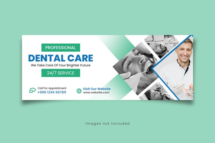 Dentist and health care social media cover or banner template