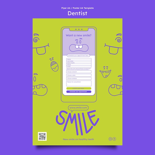 PSD dentist template design