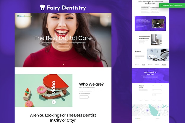 Pagina del sito web del dentista