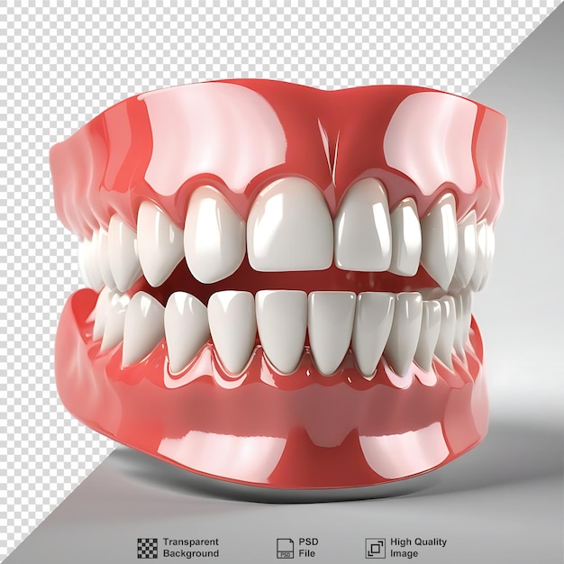 PSD denture on a transparent background