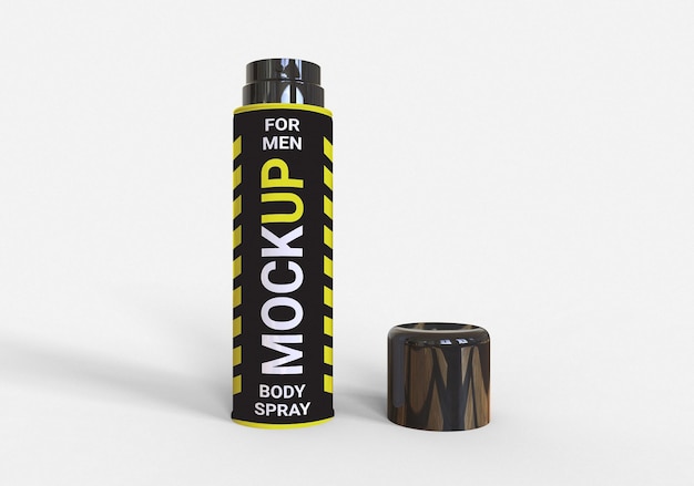 Deodorant Spray Bottle Mockup