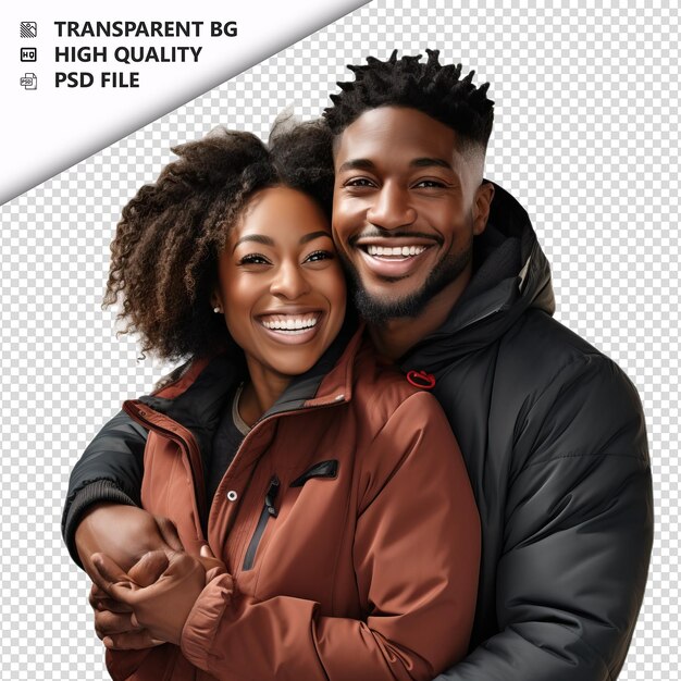 PSD dependent black couple ultra realistic style white backgr