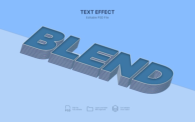 PSD depth text effect