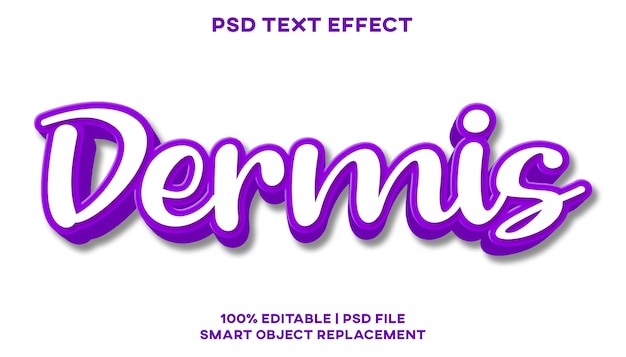 Dermis text effect style template