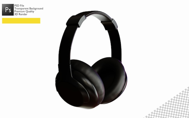 desain headphone 3d rendering untuk produk mockup