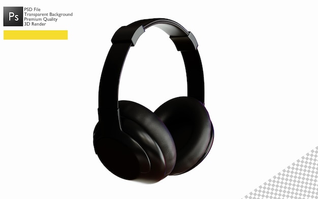 Desain headphone 3d rendering untuk produk mockup