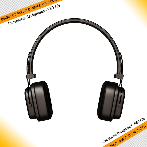 PSD desain headphone 3d rendering untuk produk mockup