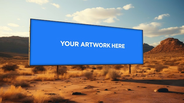 PSD desert billboard