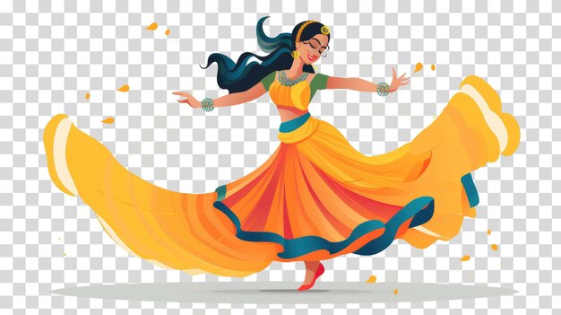 Desi bhangra isolated on transparent background vector illustration