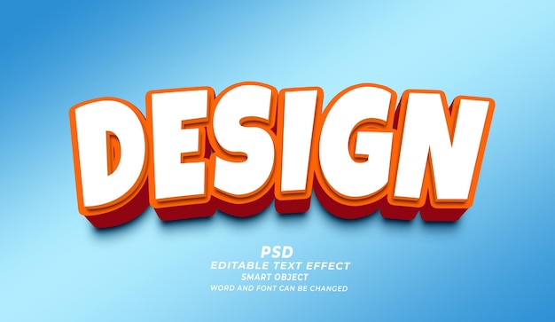 디자인 3d 편집 가능한 텍스트 효과 포토샵 PSD 스타일