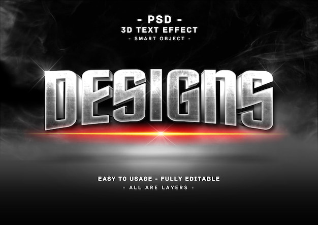 design 3d stone text style effect