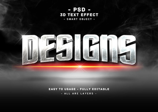 PSD design 3d stone text style effect