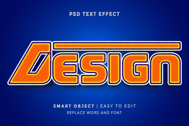 PSD design 3d text effect fully editable in photoshop psd