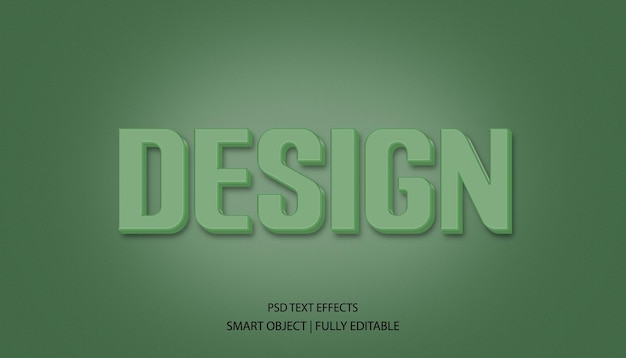 design 3d text style effect psd premium template