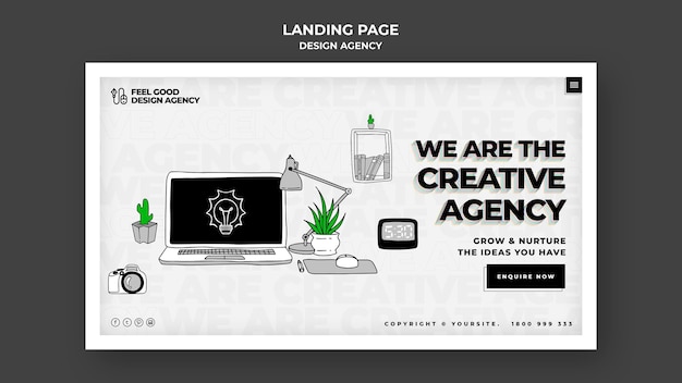 PSD design agency landing page