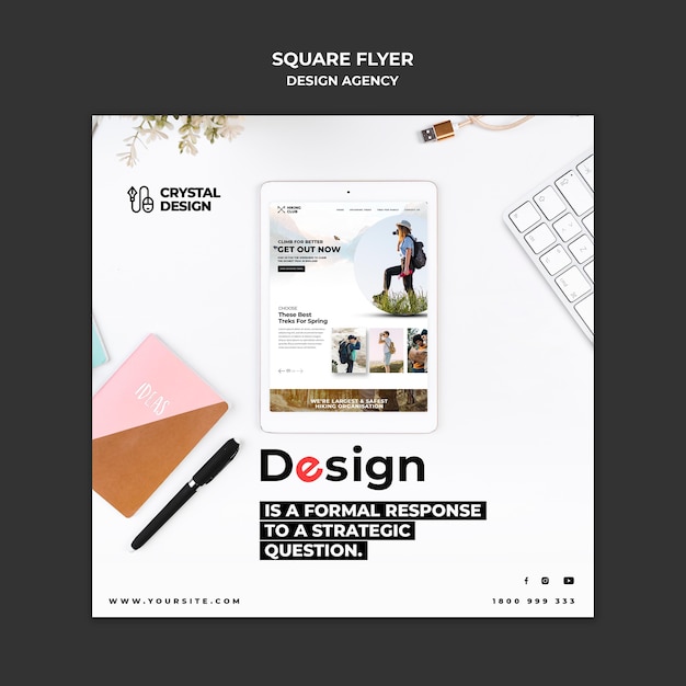 design agency squared flyer