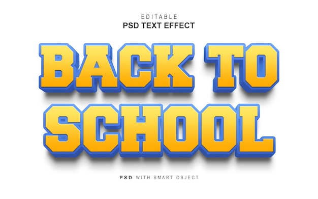 PSD design back to school text effect