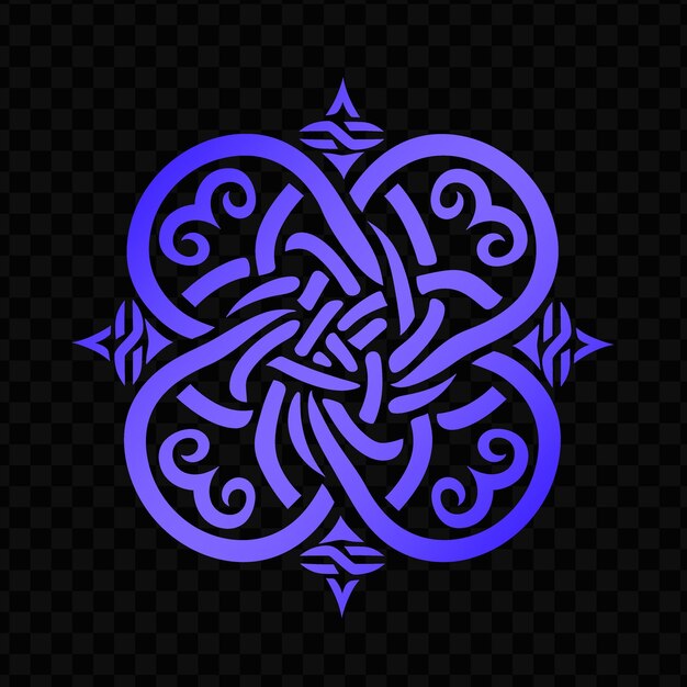 PSD a design of a celtic symbol on a black background