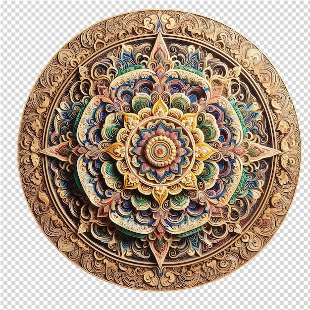 PSD un disegno di un cerchio con un disegno che dice mandala