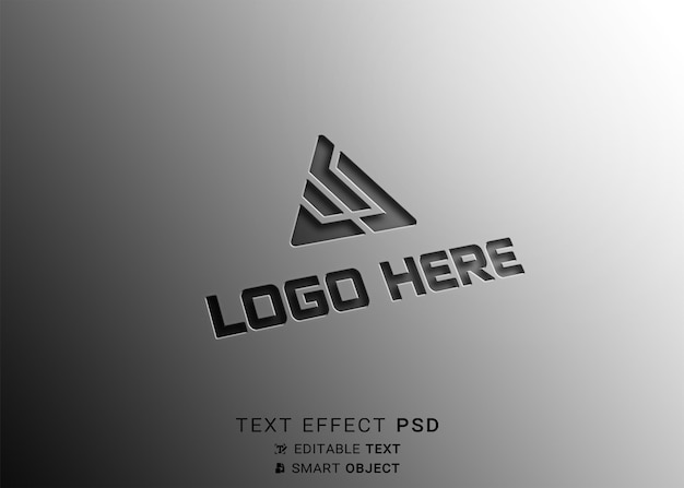 PSD design embossed logo mockup