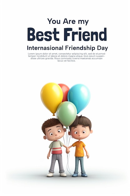 Design Friendship Days poster illustration