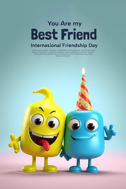 Design Friendship Days poster illustration