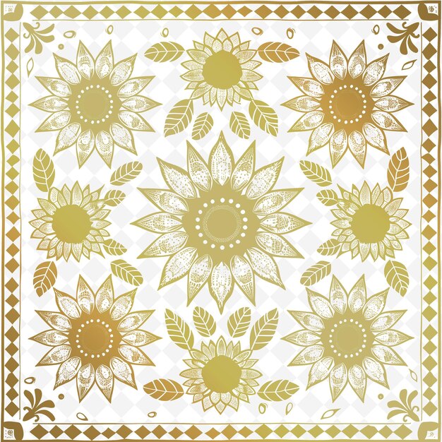 PSD a design in gold and gold with sunflowers