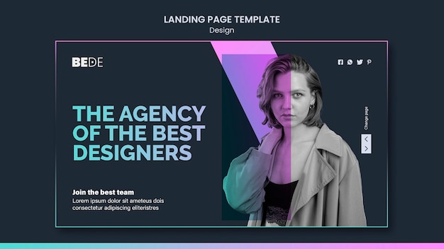 image slider website template free download PSD design landing page template