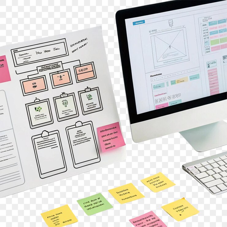 PSD design process isolated on transparent background