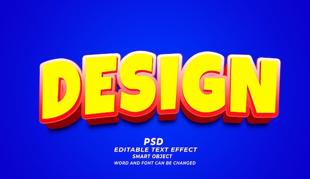PSD 3D編集可能なテキスト効果フォトショップテンプレートを設計する