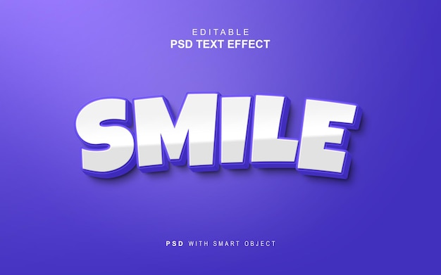 Design smile text effect