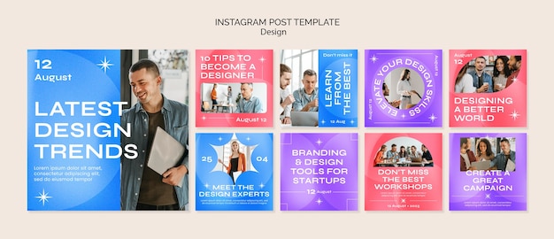 PSD Стратегия дизайна постов в instagram