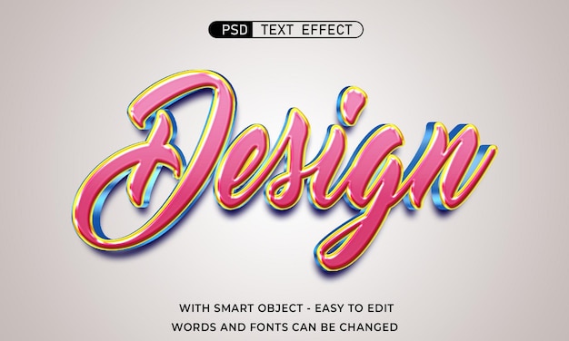 PSD design text effect 3d style