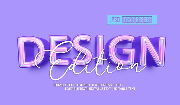 PSD Эффект стиля текста design.