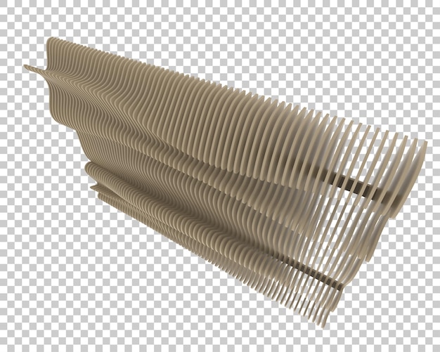 Design wall isolated on transparent background 3d rendering illustration