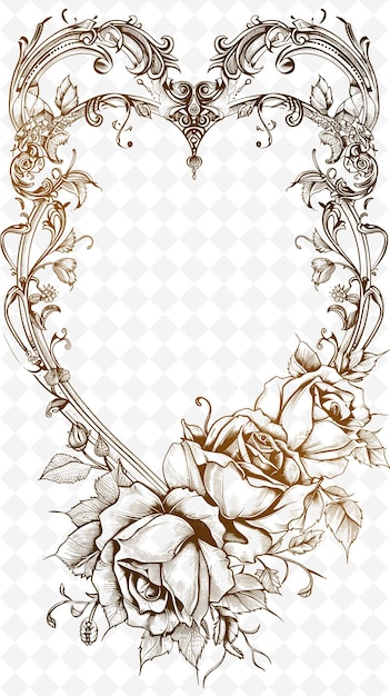 PSD a design for a wallpaper with roses and a cross