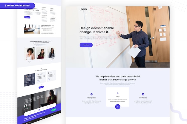 Design website page template