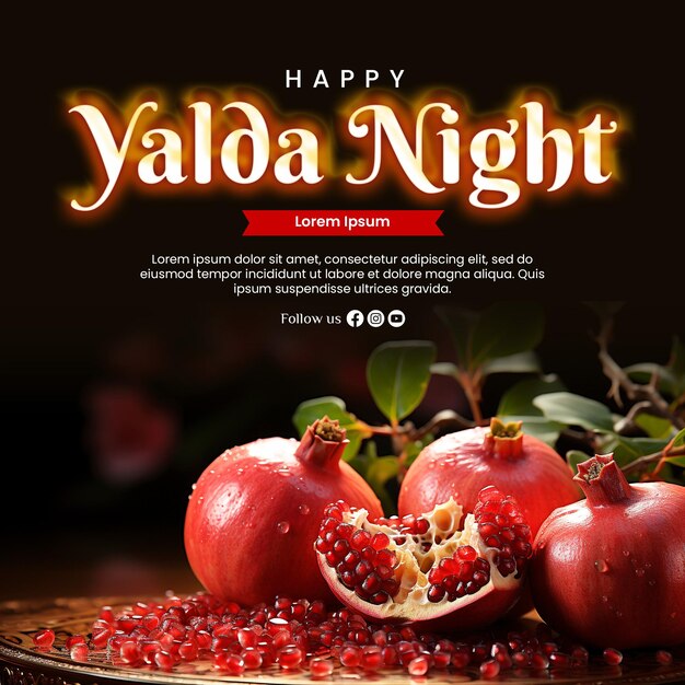 PSD design yalda sfondo