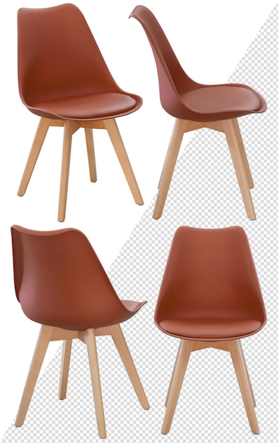 PSD Дизайнерский современный стул для дома или кафе изолированный от фона элемент интерьера