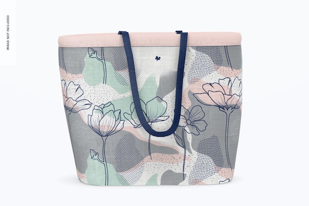 Designer shopping bag mockup, front view