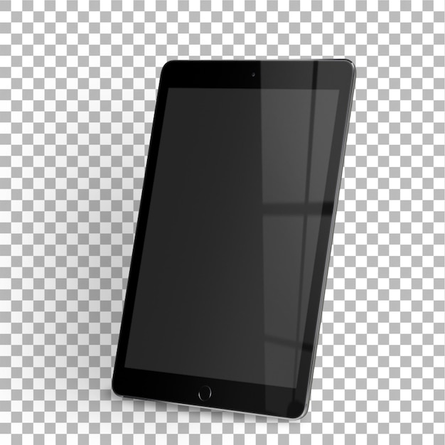 Designer tablet isolated against plain background smart device flat lay concept