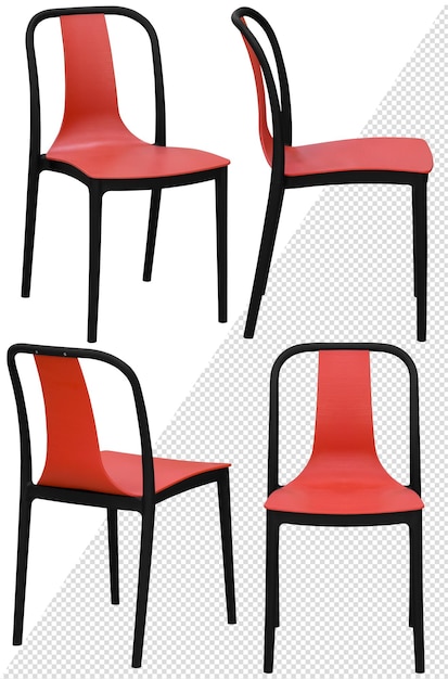 PSD designerskie nowoczesne krzesło do domu lub kawiarni odizolowane od tła element wnętrza