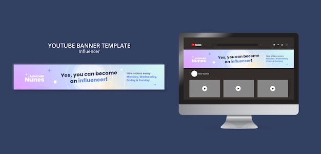 Designmal for YouTube-kanalart for influencere