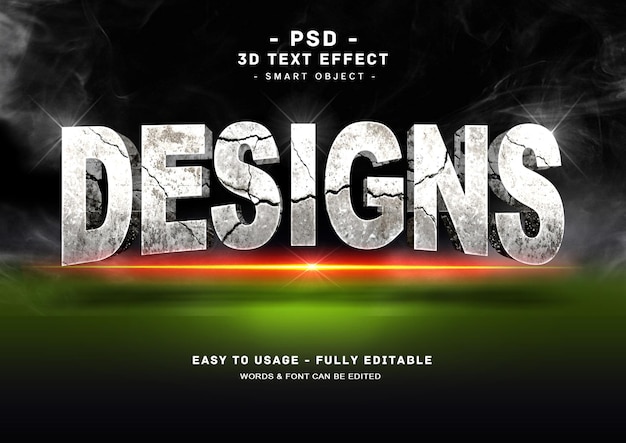 PSD デザイン 3dストーンテキストスタイル効果